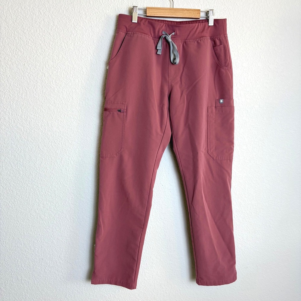 FIGS Yola Yoga Scrub Pants Mauve Dark Rose Technical Collection Small S/P